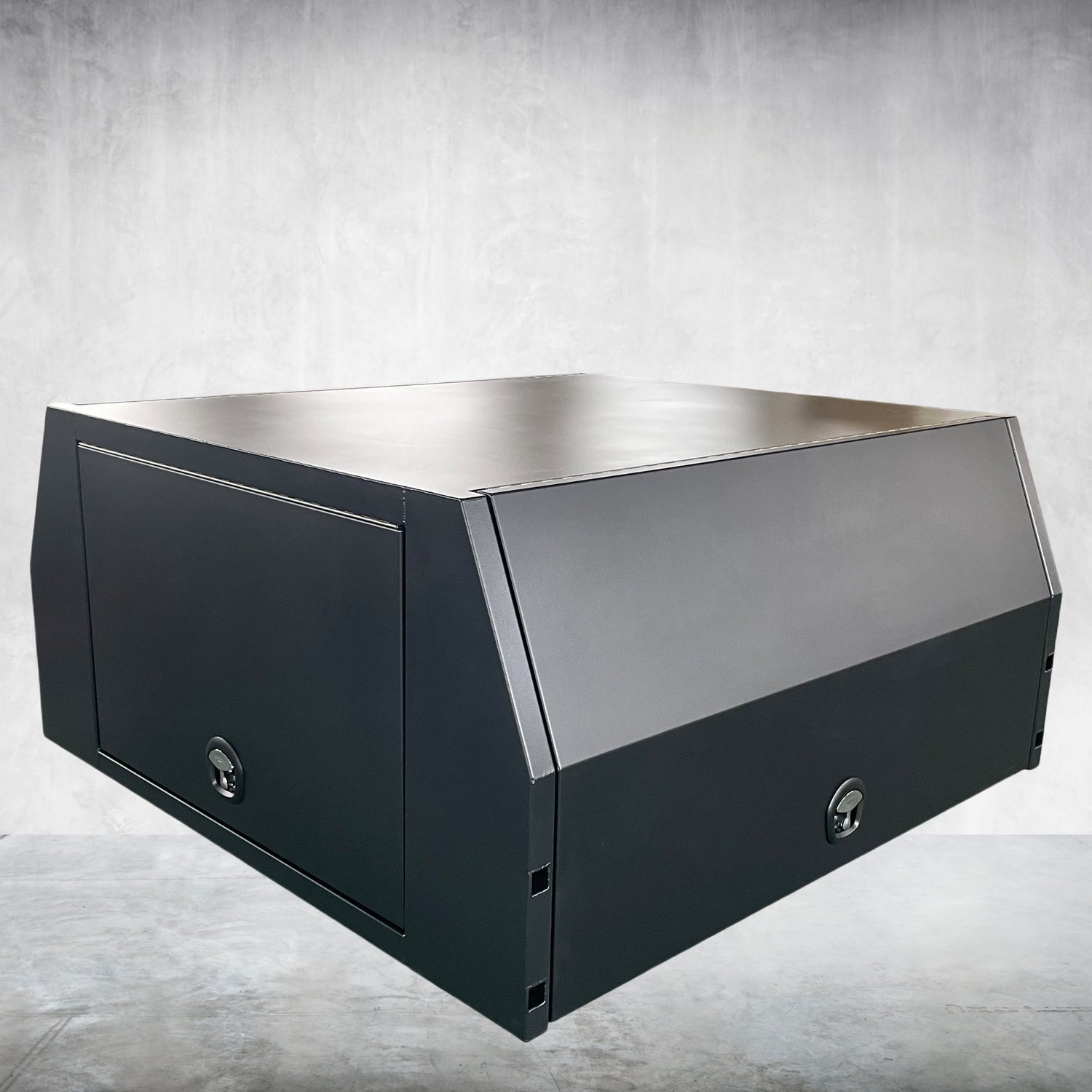 LX series 1800*1775*860 flat plate 3 door canopy with flush floor jack off black