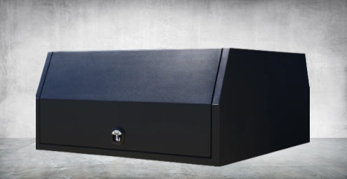GT series 1800*1775*860 flat plate 2 door build in drawer canopy black