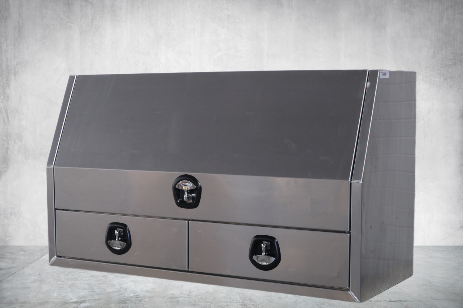 1500*600*860 flat plate half open toolbox with out side drawers